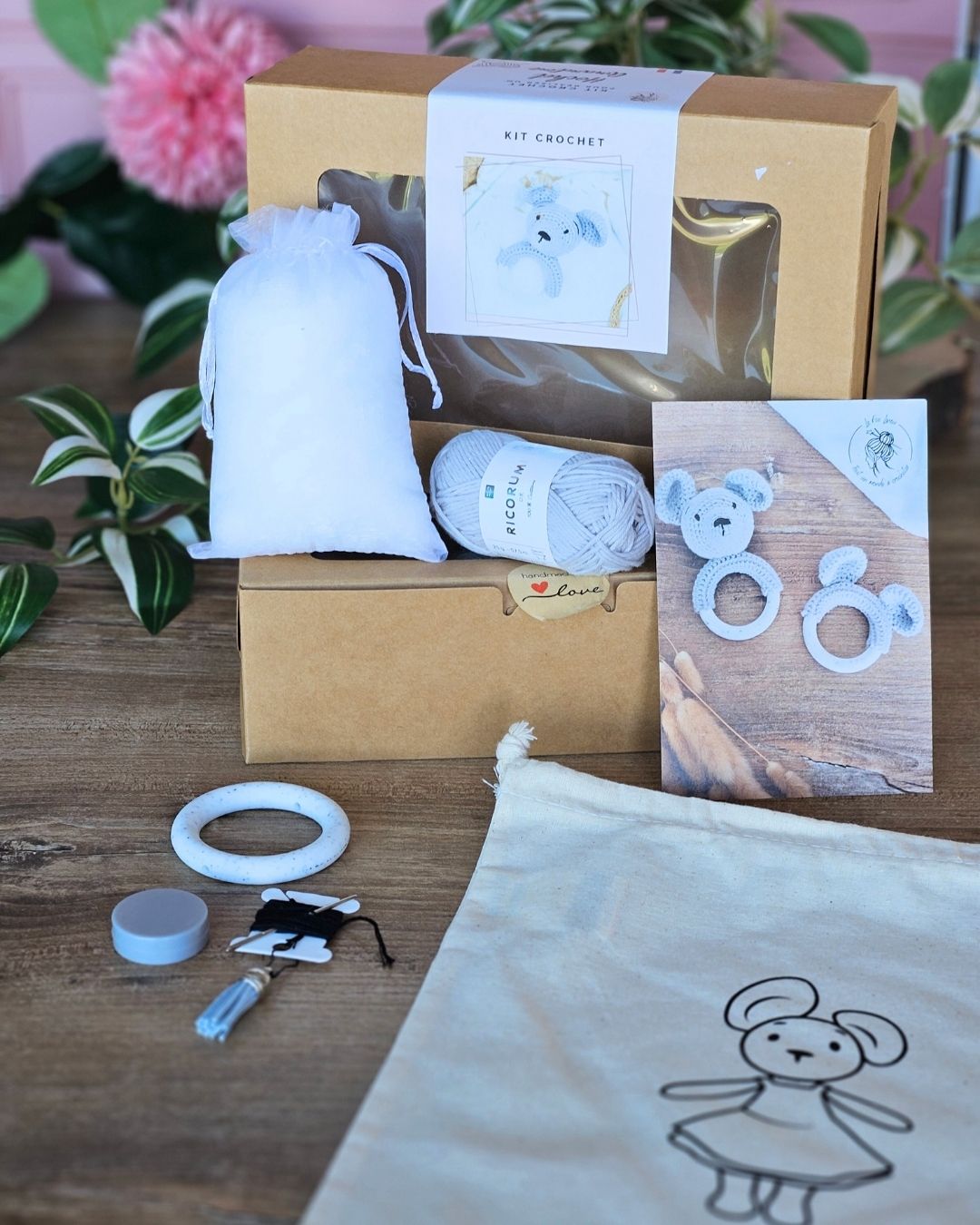 Hochet Amandine au crochet - Kit complet – Image 3